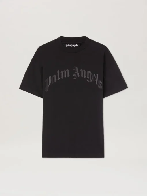 Palm Angels Curved Logo T-shirt BLACK