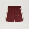 Palm Angels Embroidered Logo Track shorts BURGUNDY