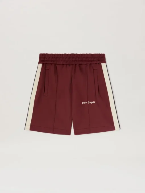 Palm Angels Embroidered Logo Track shorts BURGUNDY
