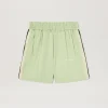 Palm Angels Embroidered Logo Track shorts SAGE