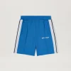Palm Angels logo-print track shorts LIGHT BLUE WHITE