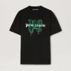 Palm Angels Multicolor logo embroidered T-shirt