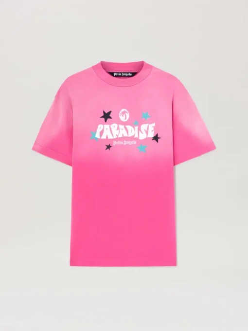 Palm Angels Paradise Print T-Shirt 3203 FUCHSIA
