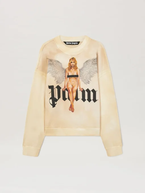 Palm Angels Pin Up Sweatshirt IVORY – BLACK
