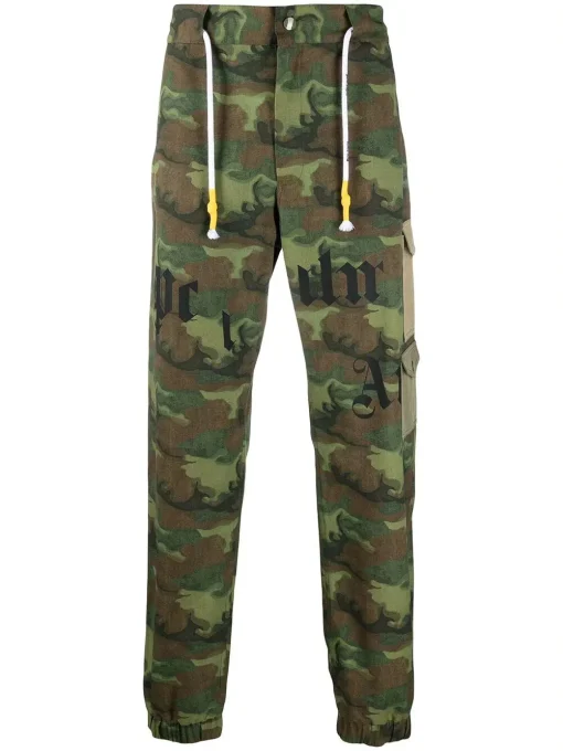 Palm Angels Camouflage-Print Cargo Trousers