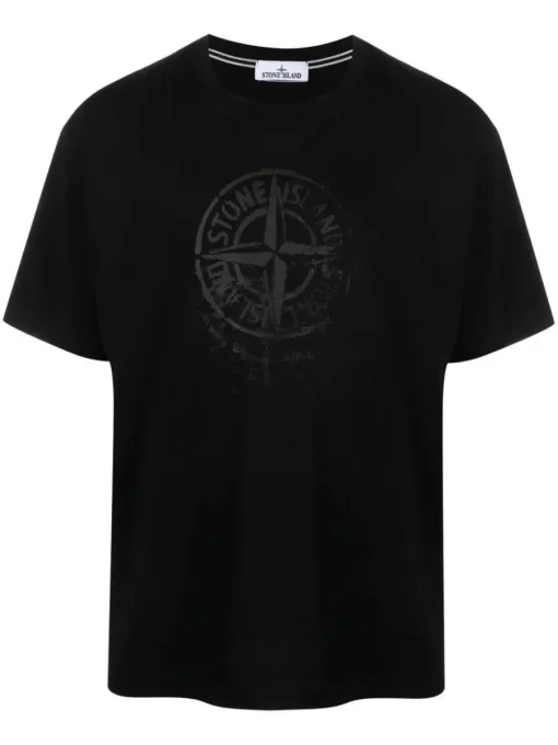 Stone Island T-shirt Con Logo in Black
