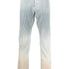 Palm Angels Gessati Emporio Armani Faded straight-Leg Jeans Multicolor