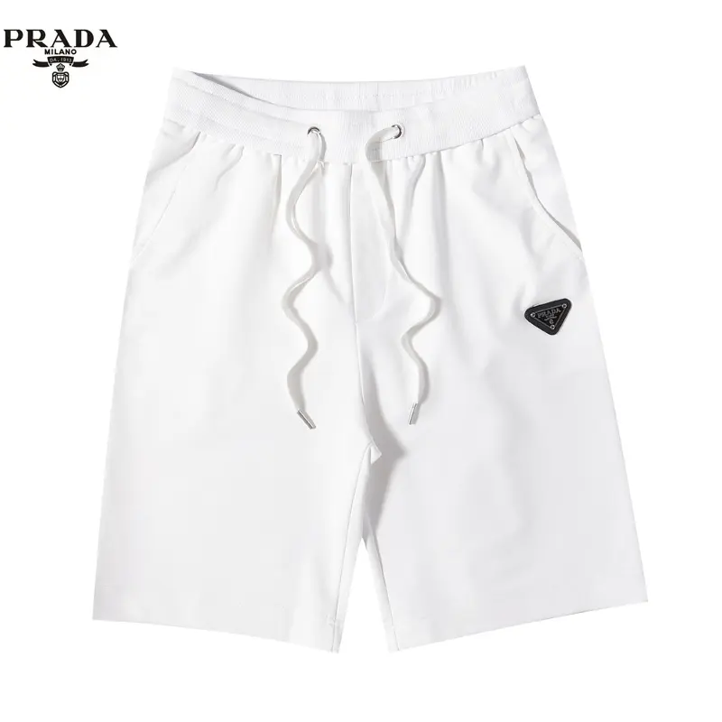 Prada Re-Nylon Shorts White Black - Imagen 2