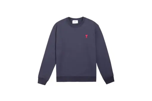 Ami Paris De Coeur Long Sleeved Sweatshirt Blue