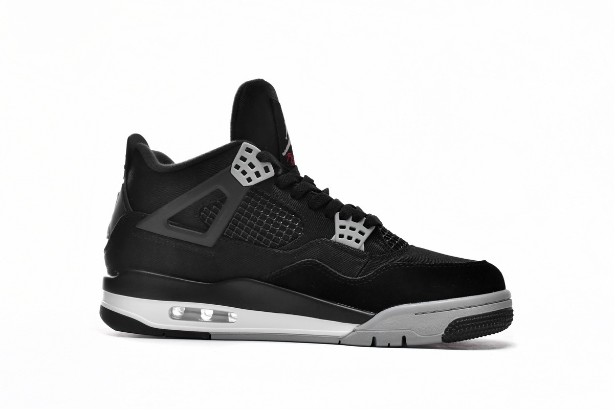 Air Jordan 4- Retro Black Canvas - Imagen 4