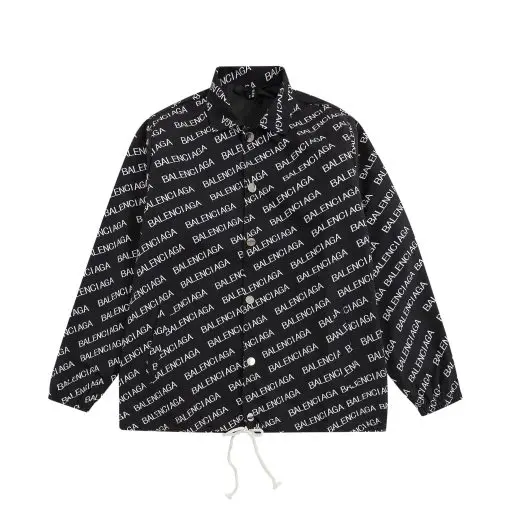 Balenciaga Bal Diagonal Large-Fit Shirt Black