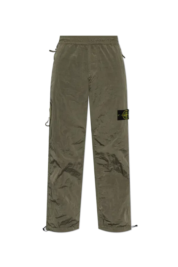 Stone Island GREEN Trousers with logo