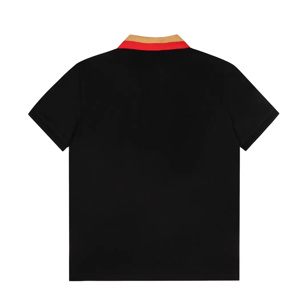 Burberry Logo Detail Cotton Piqué Polo T-Shirt Black - Imagen 2