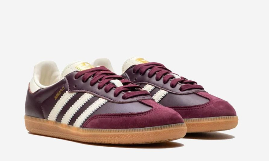 Adidas Samba- Maroon Gold Metallic - Imagen 2