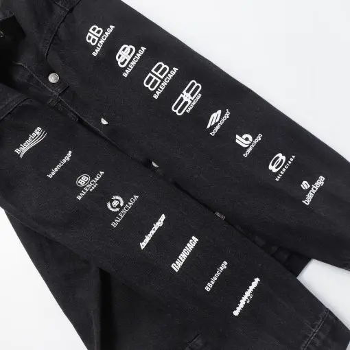 Balenciaga Jeans Denim Jacket Black - Imagen 3