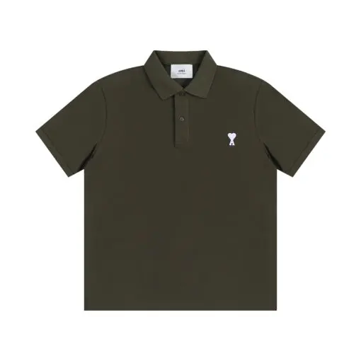 Ami Paris Polo T-Shirt Army Green