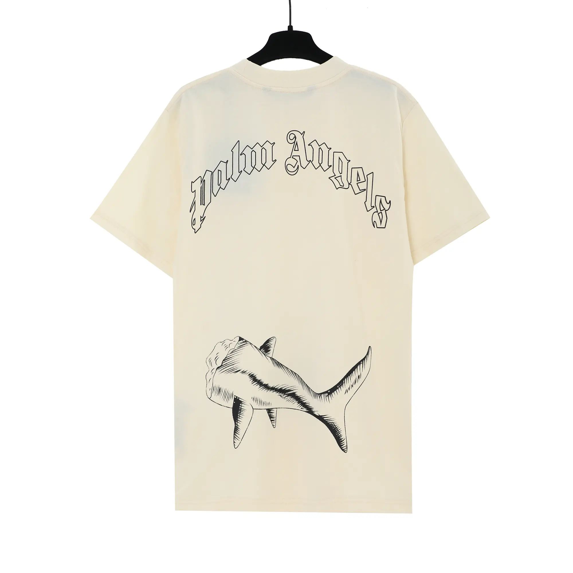 Palm Angels Shark T-shirt  Black/Light sand - Imagen 3