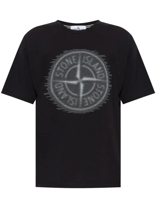 Stone Island logo t-shirt black