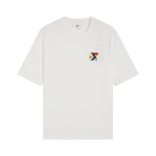 Ami Paris Pride Organic Cotton T-Shirt White