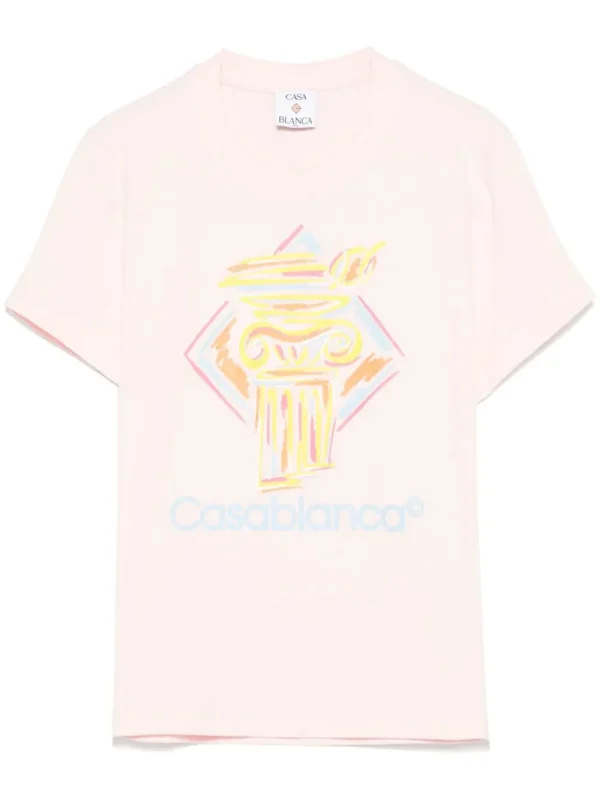 Casablanca T-Shirt mit Diamond Column-Print