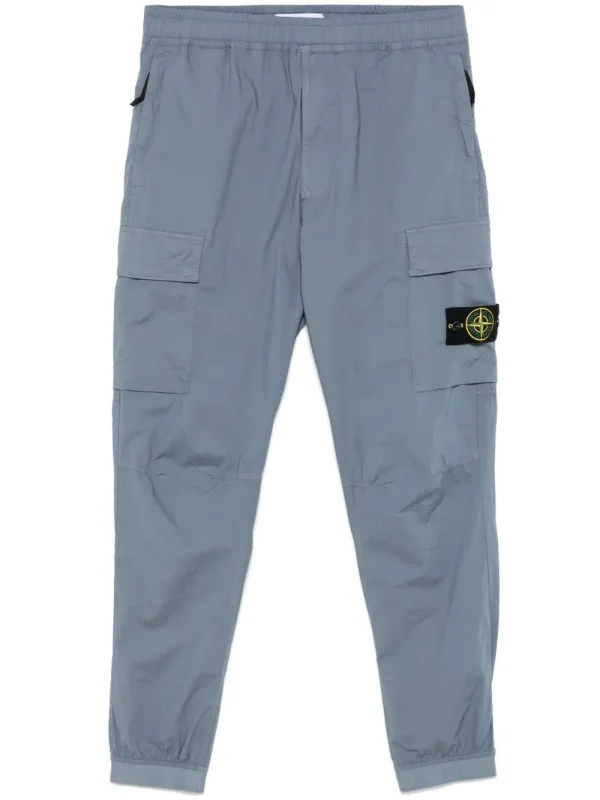 Stone Island Compass-badge trousers blue-grey
