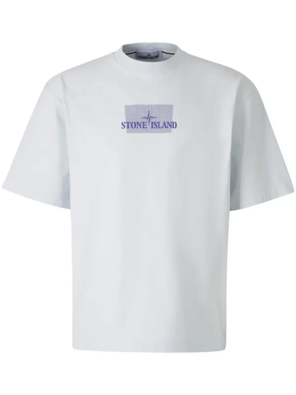 Stone Island printed cotton T-shirt white
