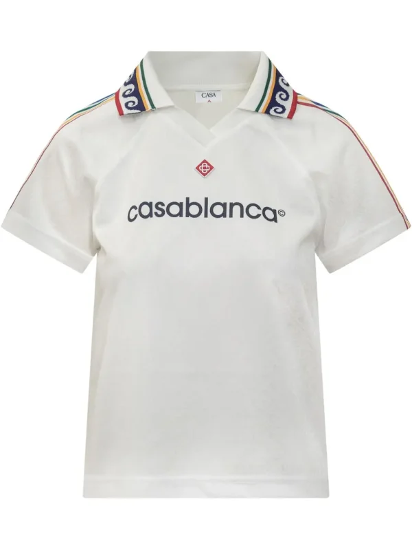 Casablanca Jacquard Monogram Football Women shirt White