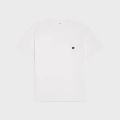 Celine triomphe loose t-shirt IN cotton jersey white