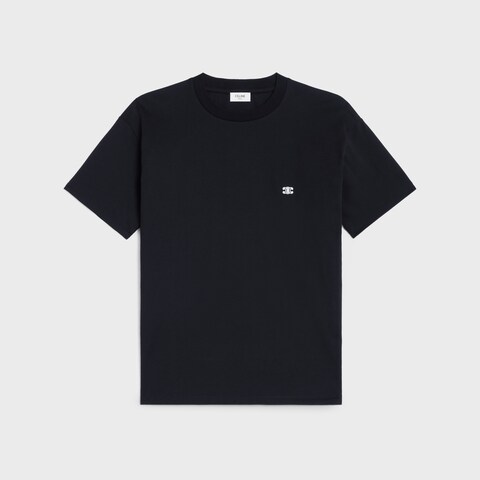 Celine Triomphe Loose T-shirt Cotton Jersey Black