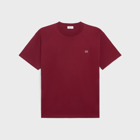 Celine Triomphe Loose T-shirt Cotton Jersey Burgundy