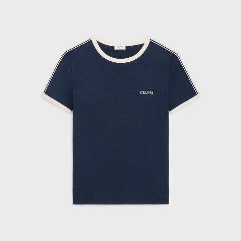 Celine Regular T-shirt Cotton Jersey Deep Navy