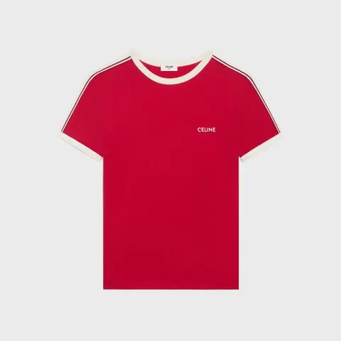 Celine Regular T-Shirt In Cotton Jersey Red