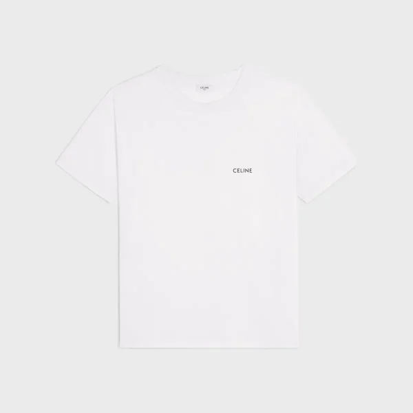 Celine loose t-shirt IN cotton jersey white