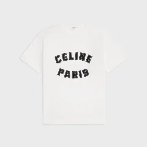Celine Paris Loose T-Shirt IN Cotton Jersey White