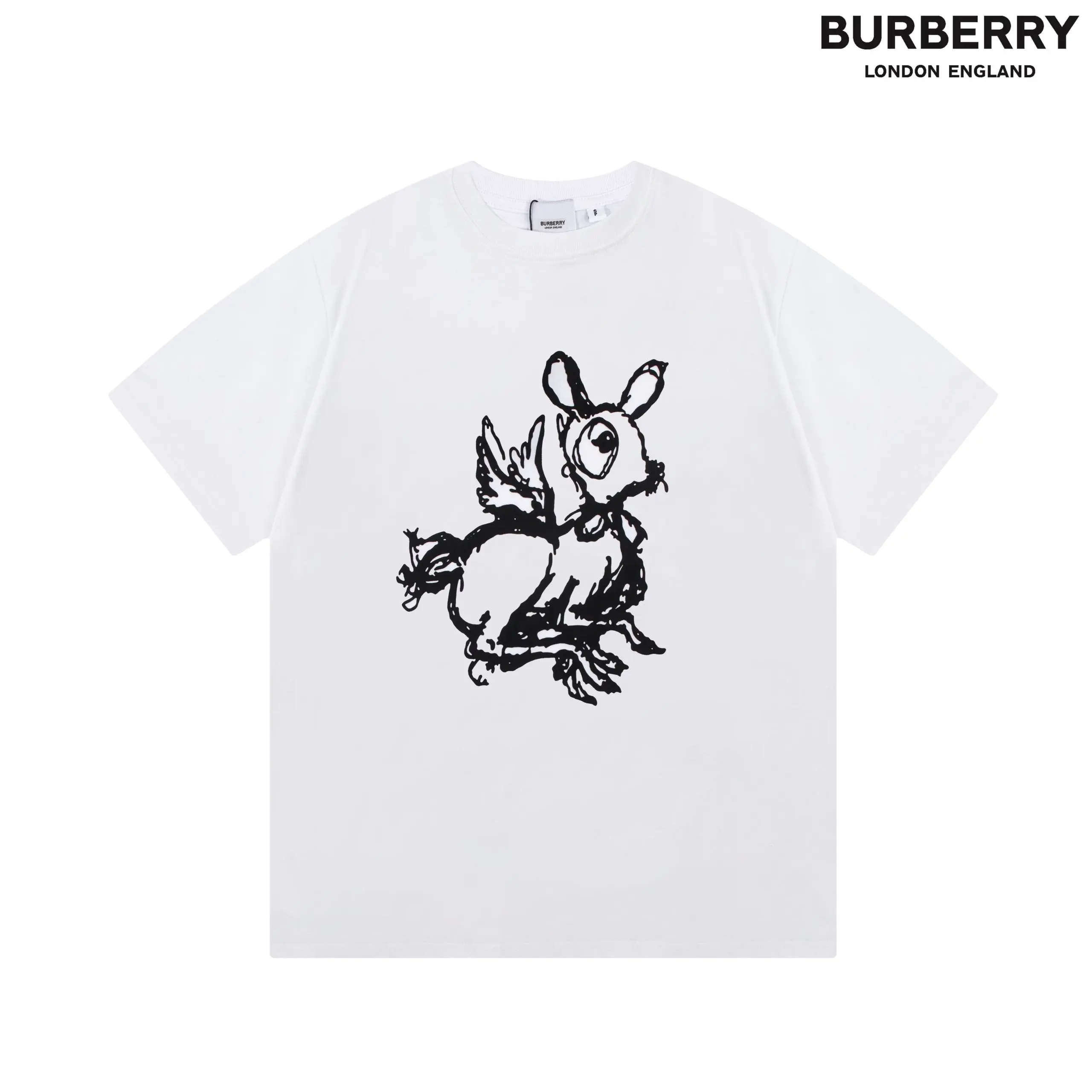 Burberry T-shirt White & Black - Imagen 3