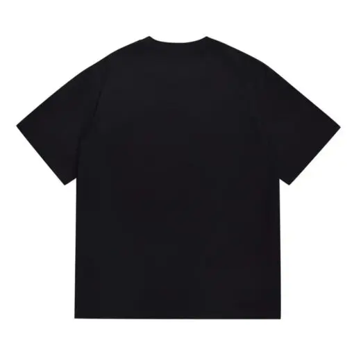 BAPE Camo Purple Shark Face Design T Shirt Black - Imagen 2