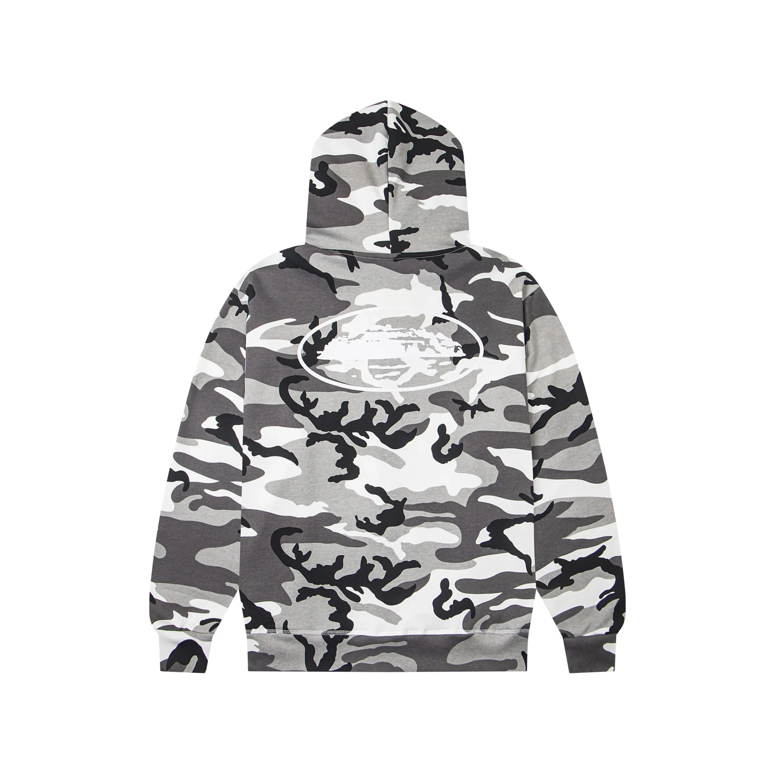 Corteiz Devil’s Island Classic Print Winter Retro Camouflage Casual Hoodie - Imagen 2