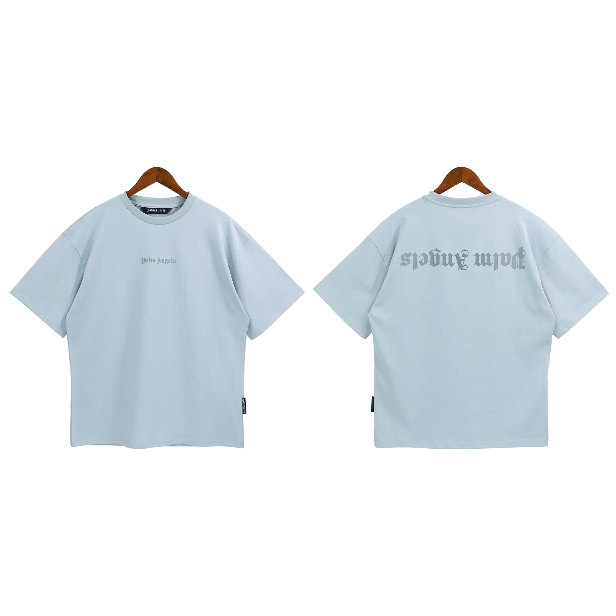 Palm Angels Shark T-shirt Sky Blue/Light sand - Imagen 5