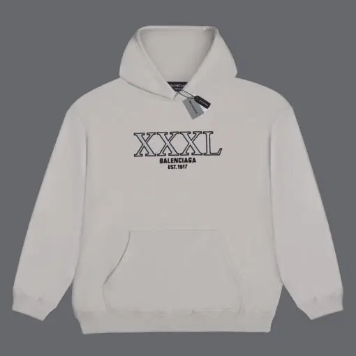 Balenciaga XXXL Art Hoodie Pale Silver