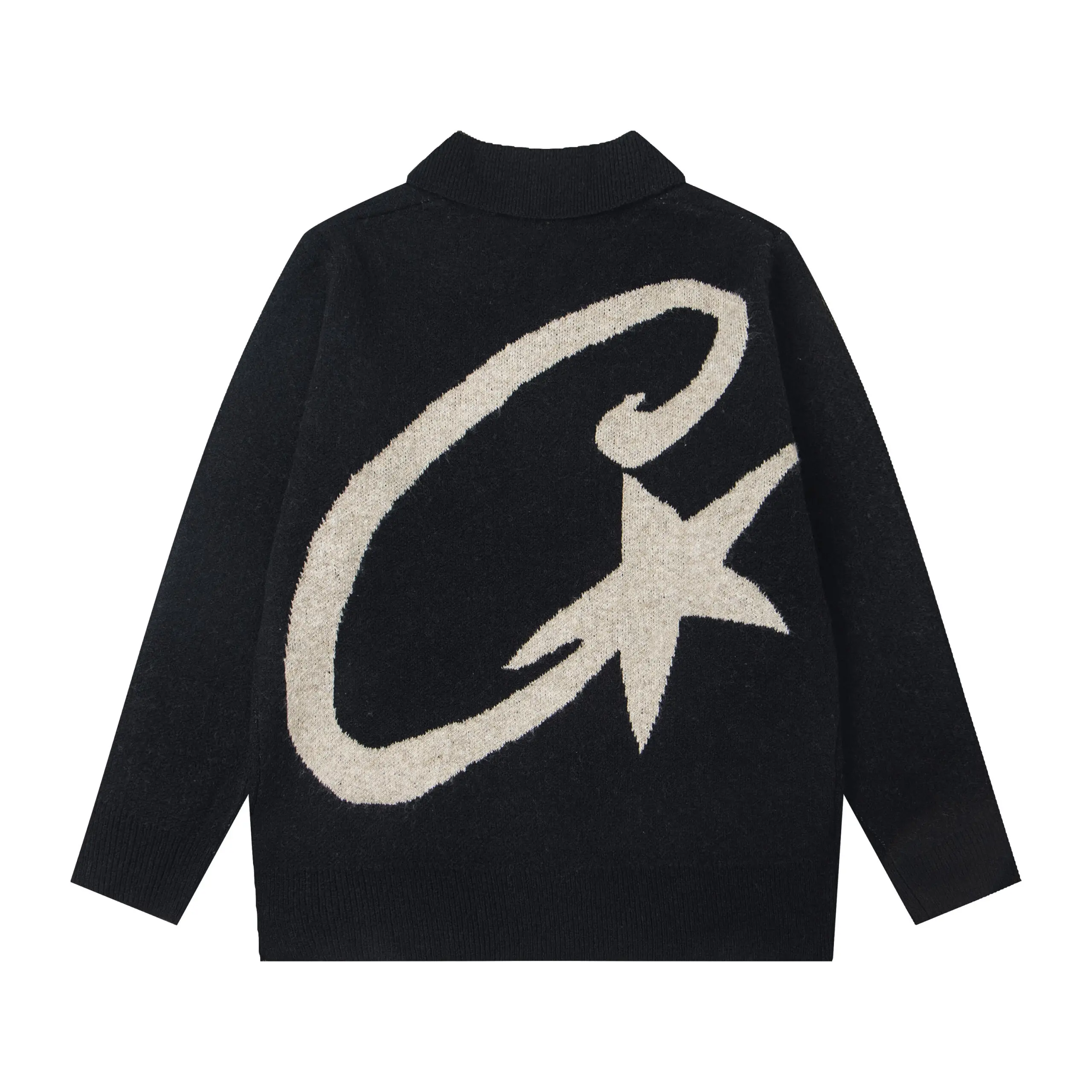 Corteiz Mohair Fuzzy Sweater Black - Imagen 2