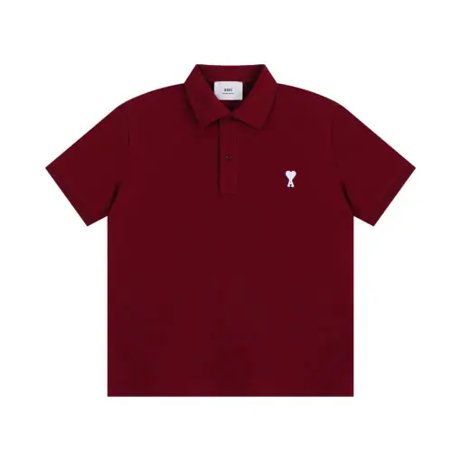 Ami Paris Polo Sweatshirt Red