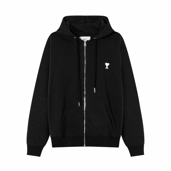Ami Paris De Coeur Hoodie Black