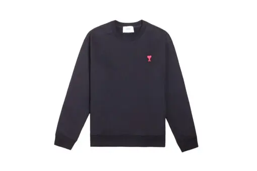 Ami Paris De Coeur Long Sleeved Sweatshirt Black