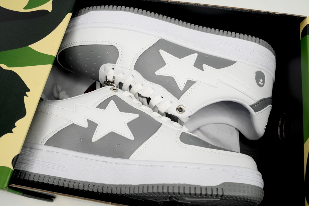 Bape STA Low Grey White - Imagen 3