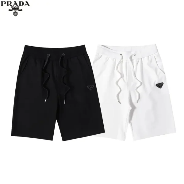 Prada Re-Nylon Shorts White Black