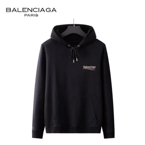 Balenciaga Wave Logo Hoodie Black