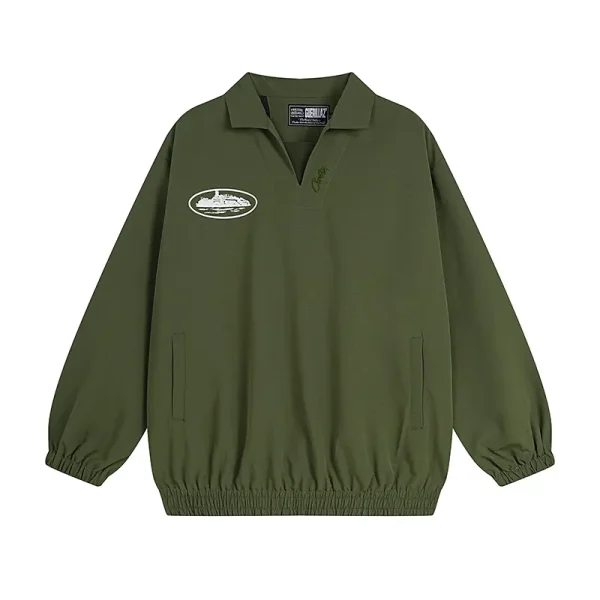 Corteiz Guerillaz Drilltop Tonal Jacket Olive