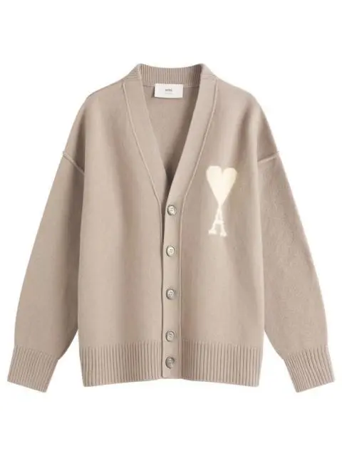 AMI Paris AMI Paris Off White ADC Cardigan Ash off White