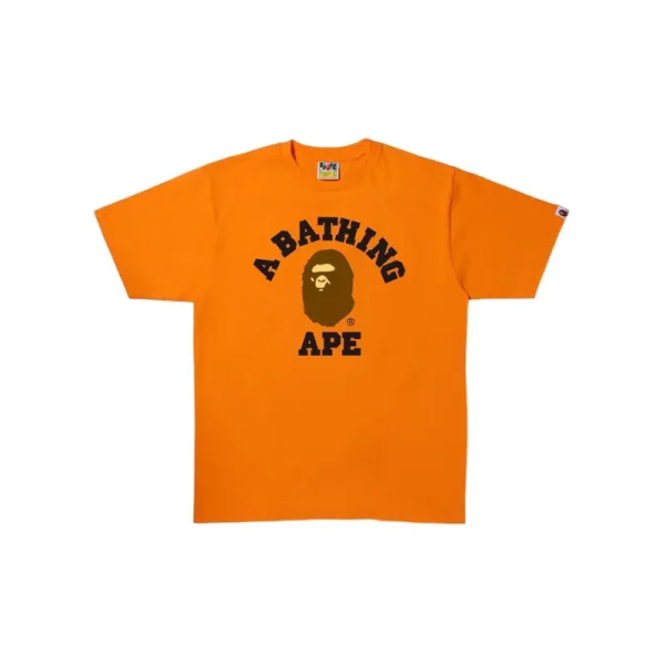 A BATHING APE College Tee Orange