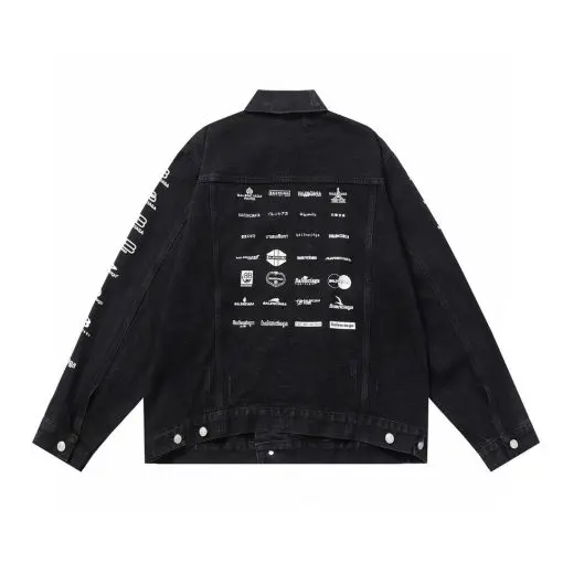 Balenciaga Jeans Denim Jacket Black - Imagen 2